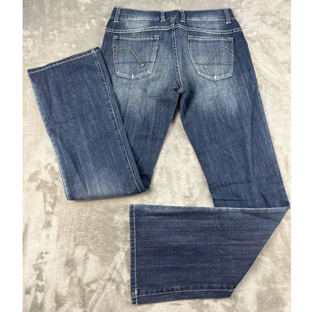 Guess Jeans Mens 31 Blue Bootcut Dark Wash Denim Pants Cotton Macau